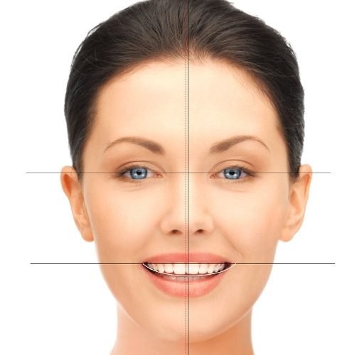 خطوط قياس نسب الوجه المستخدمة في تصميم الابتسامة الرقمي